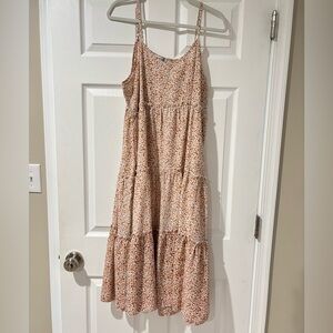 Floral Tiered Spaghetti Strap Maxi Dress